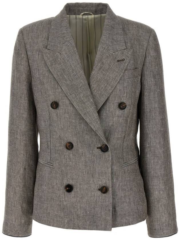 Brunello Cucinelli Double-Breasted Blazer - BRUNELLO CUCINELLI - BALAAN 1