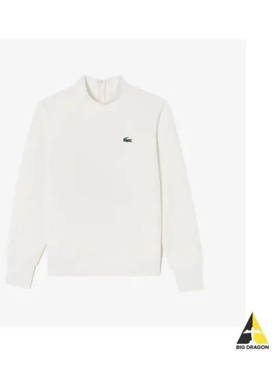 Women s semi high neck sweatshirt OFFWHITE off white - LACOSTE - BALAAN 1