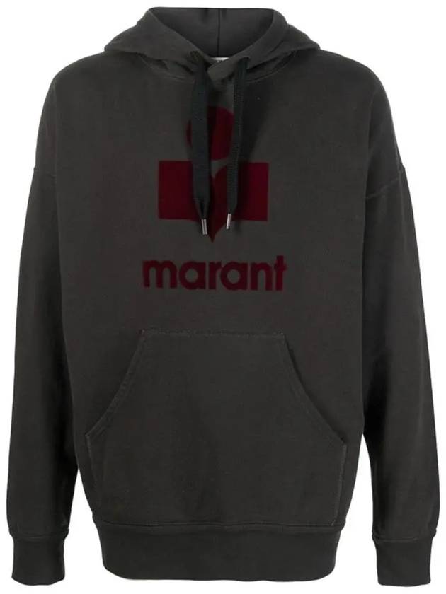 Miley Big Logo Oversized Hoodie Faded Black - ISABEL MARANT - BALAAN 2