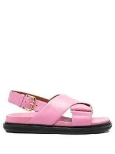 Fussbett Leather Sandals Pink - MARNI - BALAAN 2