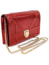 S0328OSKN Metallic Red Patent AMA Rama Gold Chain WOC Clutch Crossbody Bag - DIOR - BALAAN 3