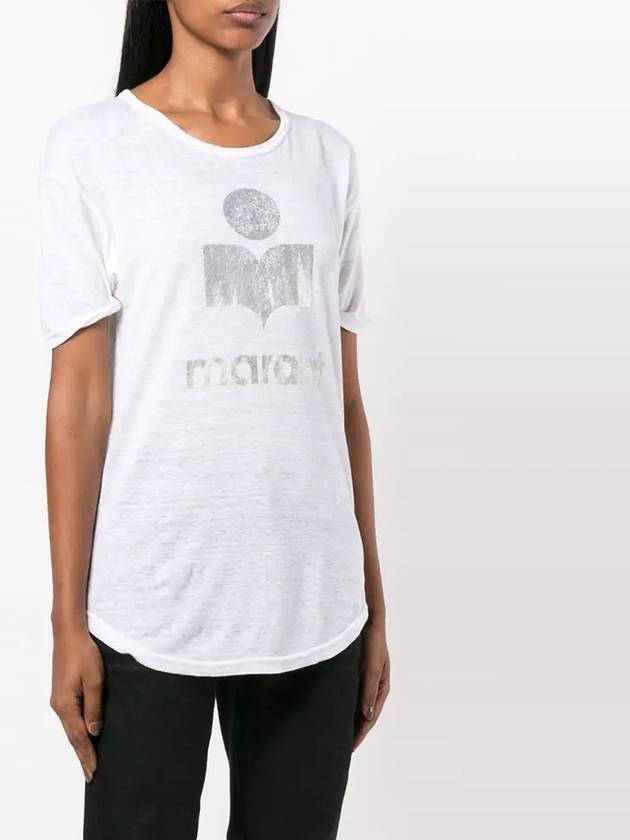 Women's Koldi Logo Short Sleeve T Shirt White - ISABEL MARANT - BALAAN 3