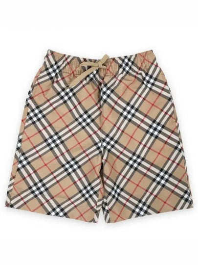 Kids Vintage Check Swim Pants Beige - BURBERRY - BALAAN 2