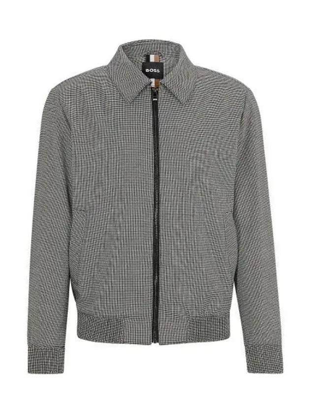 Green Slim fit jacket in a houndstooth wool blend 50521771 001 - HUGO BOSS - BALAAN 2