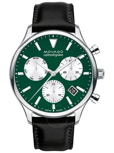 Movado Heritage Chronograph Quartz Green Dial Men's Watch 3650149 - MOVADO - BALAAN 1