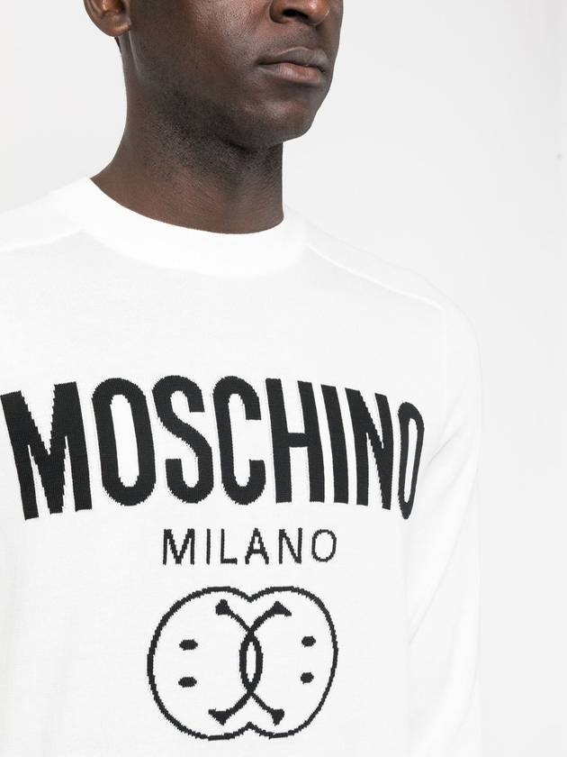 Sweater A0933 2001 3002 WHITE - MOSCHINO - BALAAN 5