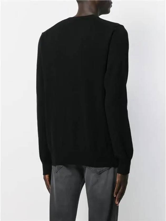 Heart Wappen V-Neck Wool KnitTop Black - COMME DES GARCONS - BALAAN 10