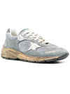 Dad Mesh Suede Low Top Sneakers Blue - GOLDEN GOOSE - BALAAN 3