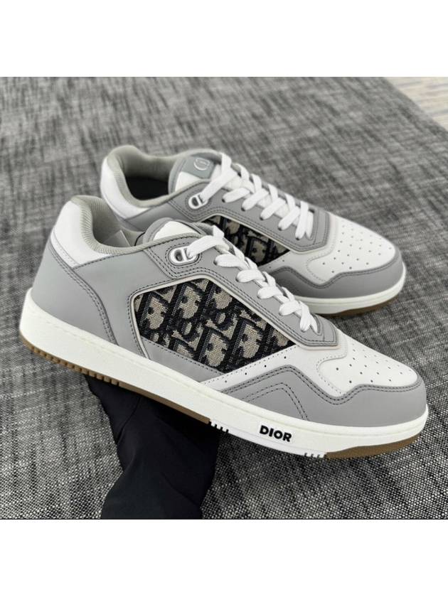 B27 Smooth Calfskin Low Top Sneakers Grey - DIOR - BALAAN 6