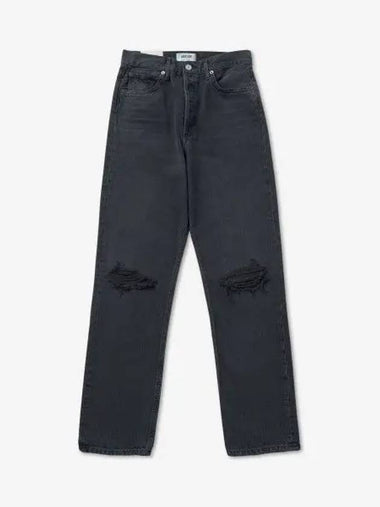 90S Pinch Waist Denim Straight Jeans Black - AGOLDE - BALAAN 1