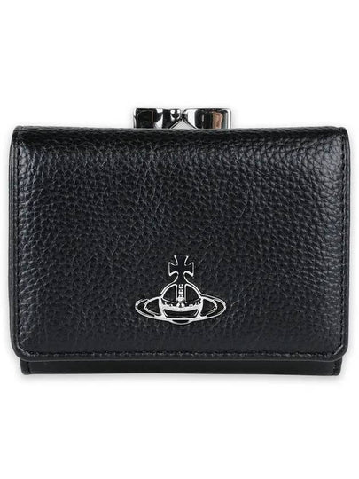 Grain Leather Half Wallet Black - VIVIENNE WESTWOOD - BALAAN 2