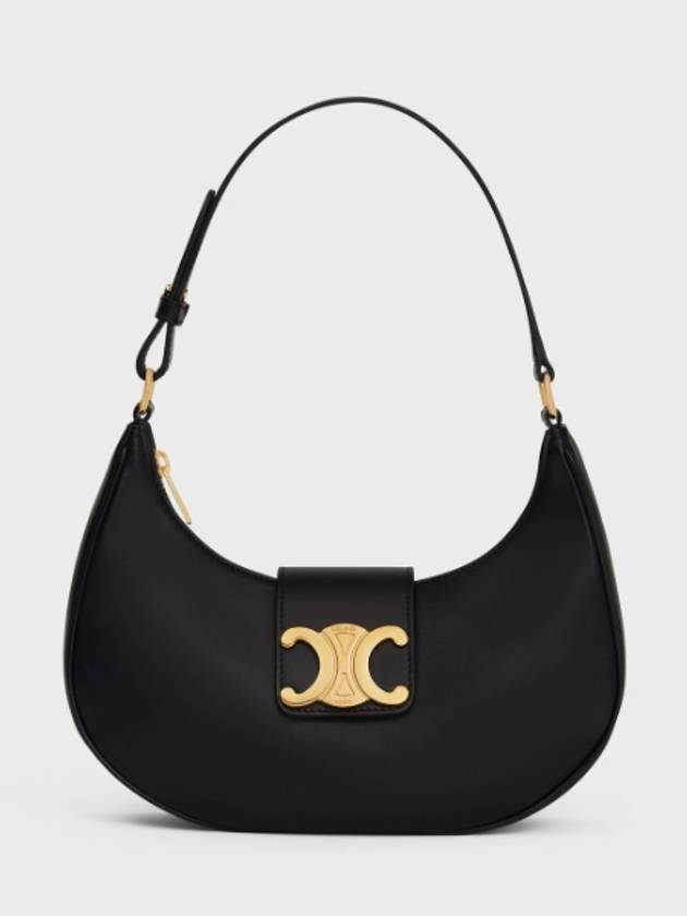 Ava Triomphe Smooth Calfskin Shoulder Bag Black - CELINE - BALAAN 3