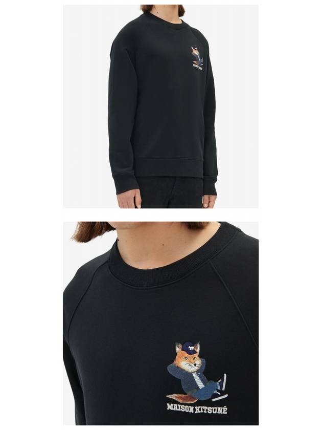 Dressed Fox Print Clean Sweatshirt Black - MAISON KITSUNE - BALAAN 6