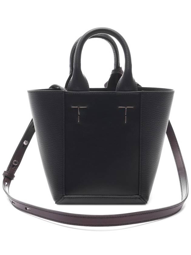 Double Up Leather Tote Bag Black - TOD'S - BALAAN 5