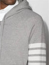 Engineered 4 Bar Diagonal Zip Up Hoodie Light Grey - THOM BROWNE - BALAAN 6