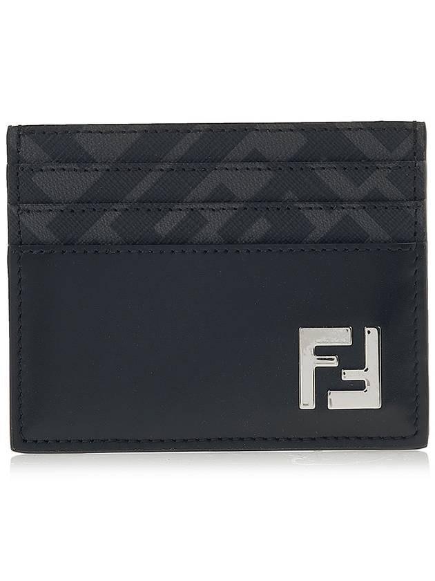 FF Square Leather Card Wallet Black - FENDI - BALAAN 2