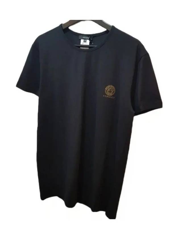 Men's Logo Medusa Cotton Short Sleeve T-Shirt Black - VERSACE - BALAAN 3