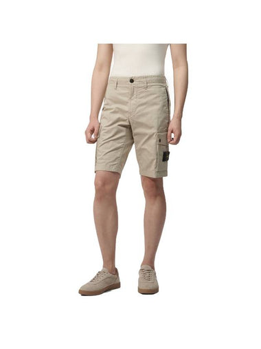 Wappen Cargo Bermuda Shorts White - STONE ISLAND - BALAAN 1