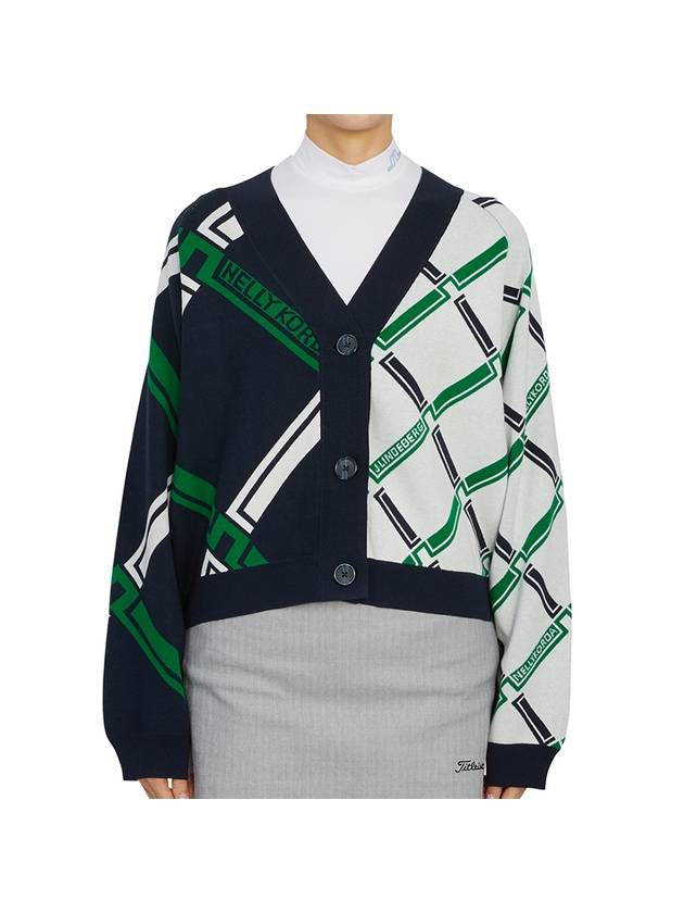 Women's NK Knit Cardigan Green - J.LINDEBERG - BALAAN 1