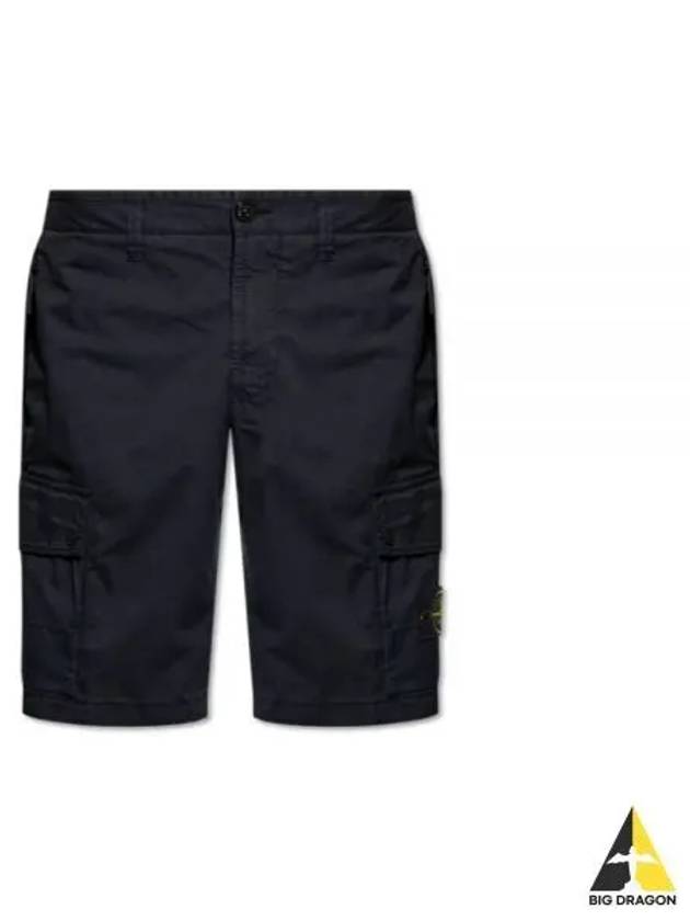 Wappen Cargo Bermuda Shorts Navy - STONE ISLAND - BALAAN 2