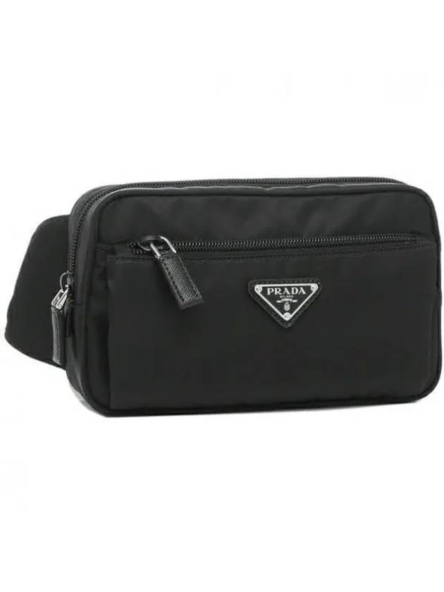 Re-Nylon And Saffiano Leather Belt Bag Black - PRADA - BALAAN 2