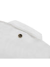 WOMEN REGULAR-FIT OPEN COLLAR RIBBED POLO SHIRT WHITE - MEASPHERA - BALAAN 4