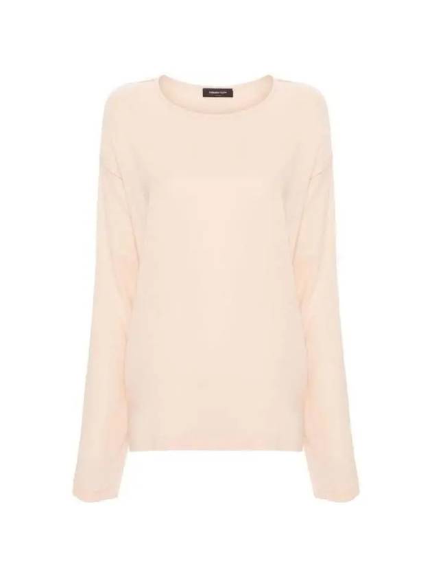 Round Neck Long Sleeve T-Shirt Light Pink - FABIANA FILIPPI - BALAAN 2