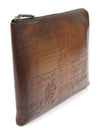 Brown Venezia Scritto Leather Nino GM Clutch - BERLUTI - BALAAN 2