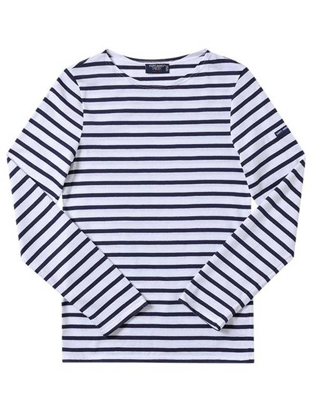 Minquiers Modern Stripe Long Sleeve T-Shirt Neige Marine - SAINT JAMES - BALAAN 2