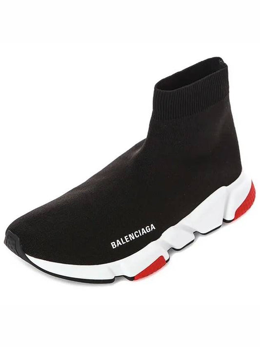 Men's Speedrunner High Top Sneakers Black Red - BALENCIAGA - BALAAN 2