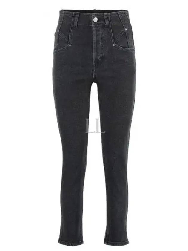 Niliane Slim Denim Jeans Black - ISABEL MARANT - BALAAN 2