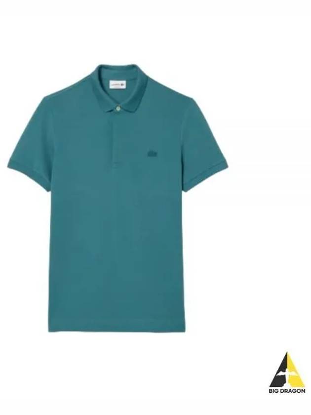 Men's Paris Regular Fit Stretch Cotton Pique Short Sleeve Polo Shirt Blue - LACOSTE - BALAAN 2