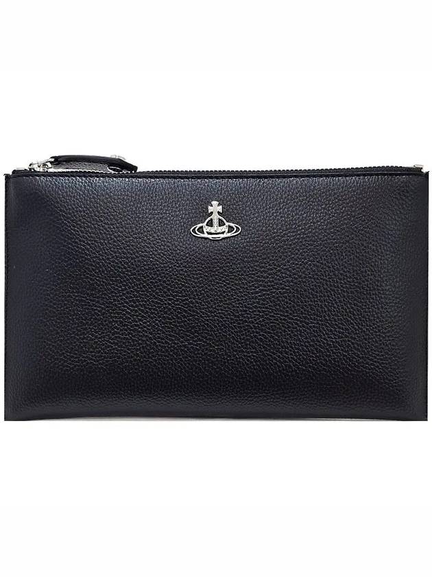 Re-Vegan Grain Clutch Bag Black - VIVIENNE WESTWOOD - BALAAN 2