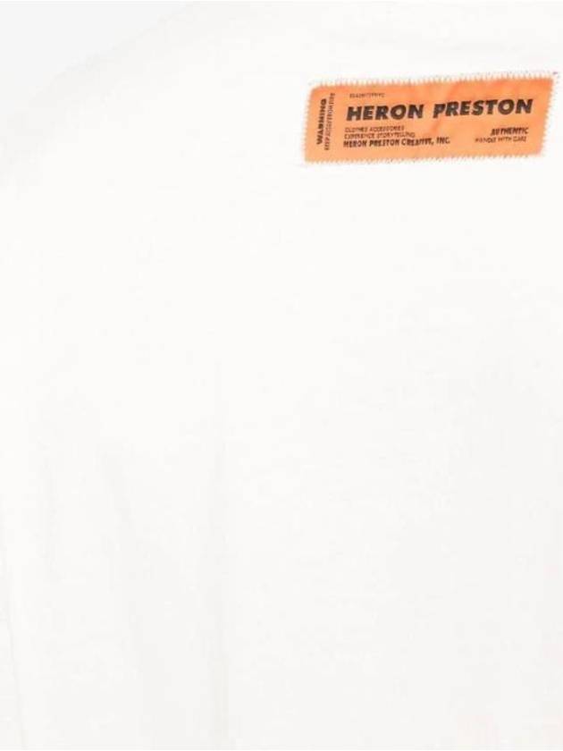 Logo Print Short Sleeve T-Shirt White - HERON PRESTON - BALAAN 3