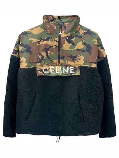 Bi-Material Jacket Black Camouflage - CELINE - BALAAN 2