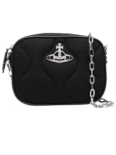 Anna Quilting Camera Cross Bag Black - VIVIENNE WESTWOOD - BALAAN 1