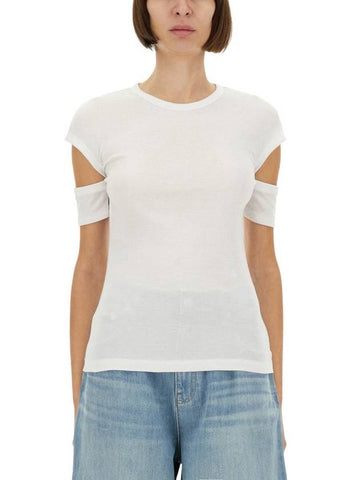 Helmut Lang "Slashed Shrunken" T-Shirt - HELMUT LANG - BALAAN 1