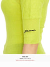 Merino Wool Knit Top Green - GANNI - BALAAN 9