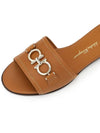 Ferragamo Rhodes Gancini Women s Slippers 1CM BEECHWOOD 0730196 Foot C - SALVATORE FERRAGAMO - BALAAN 7