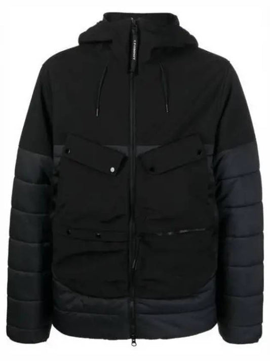 Shell R Blend Goggle Detail Hooded Jacket Black - CP COMPANY - BALAAN 2