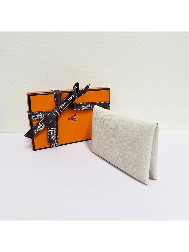 Calvi Card Wallet White - HERMES - BALAAN 4