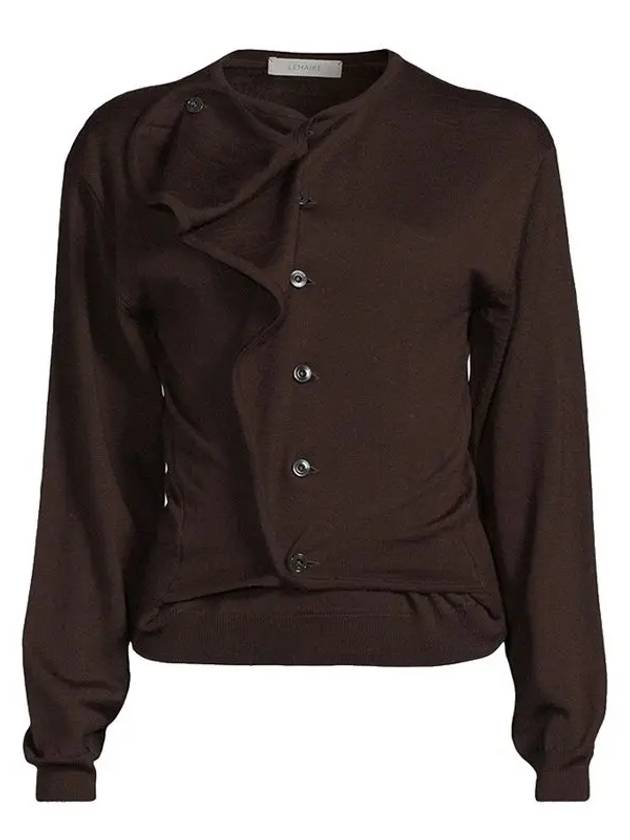 Trompe L'Oeil Cardigan Brown - LEMAIRE - BALAAN 2