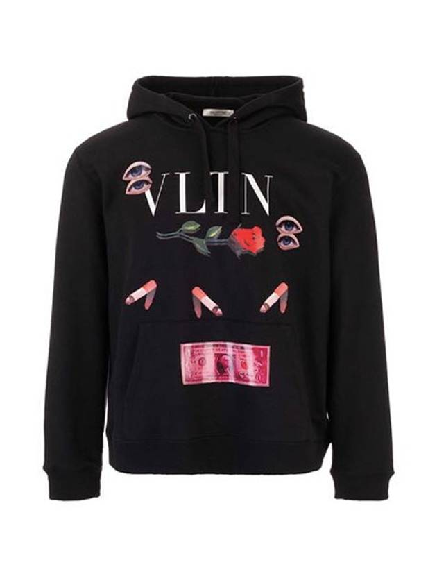 Emilio Villava Hooded Black - VALENTINO - BALAAN.