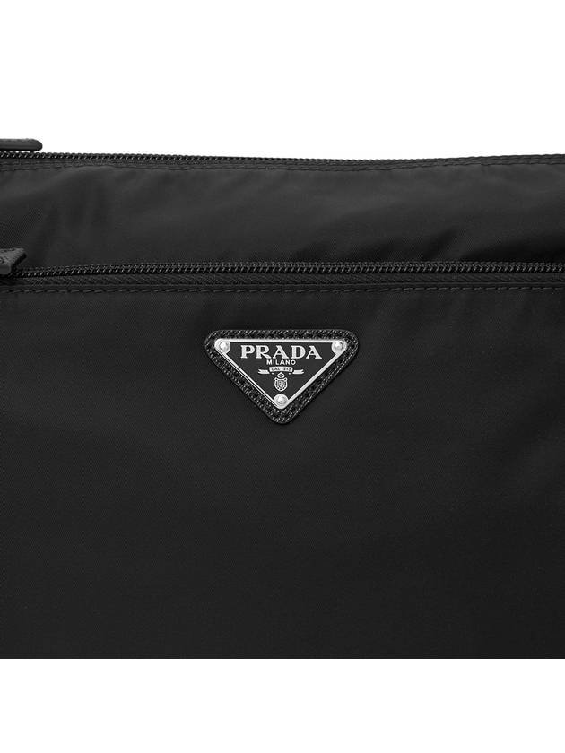 Triangle Logo Re-Nylon Pocket Cross Bag Black - PRADA - BALAAN 10