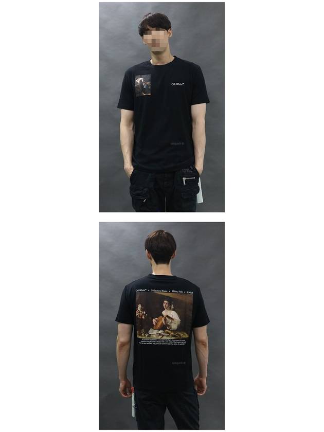 Caravaggio Print Short Sleeve T-Shirt Black - OFF WHITE - BALAAN 5