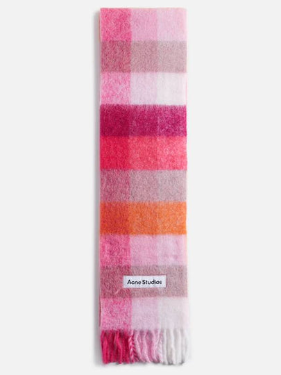 Check Muffler Scarf Pink Fuchsia White CA0084 - ACNE STUDIOS - BALAAN 2