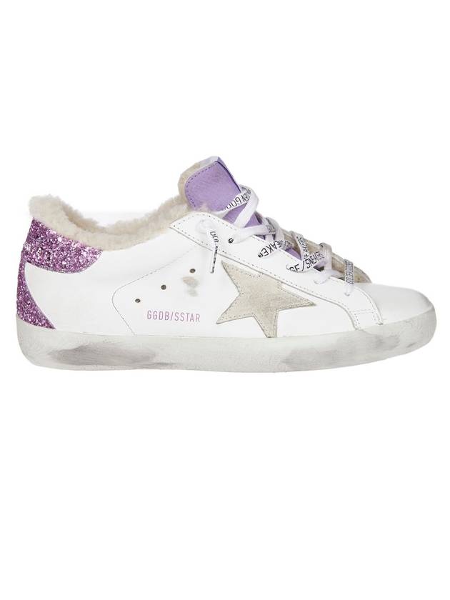 Superstar Glitter Tap Shearing Low Top Sneakers Purple White - GOLDEN GOOSE - BALAAN 1