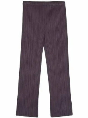 MC November Pleated Straight Pants Purple - ISSEY MIYAKE - BALAAN 1