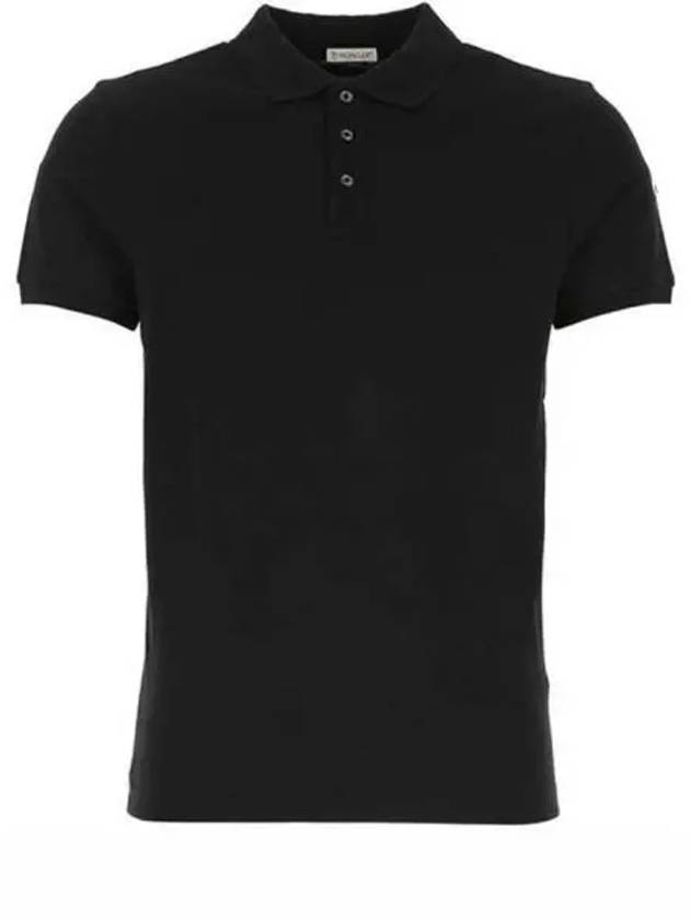 8A70510 84556 999 Arm Logo Polo T shirt Black Men s TJ 270946 - MONCLER - BALAAN 1