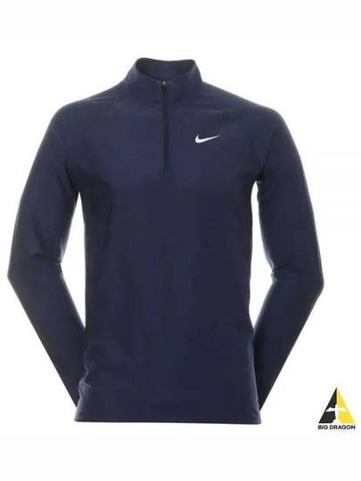 Golf Dri-Fit ADV Tour Half Zip Long Sleeve T-Shirt Navy - NIKE - BALAAN 2